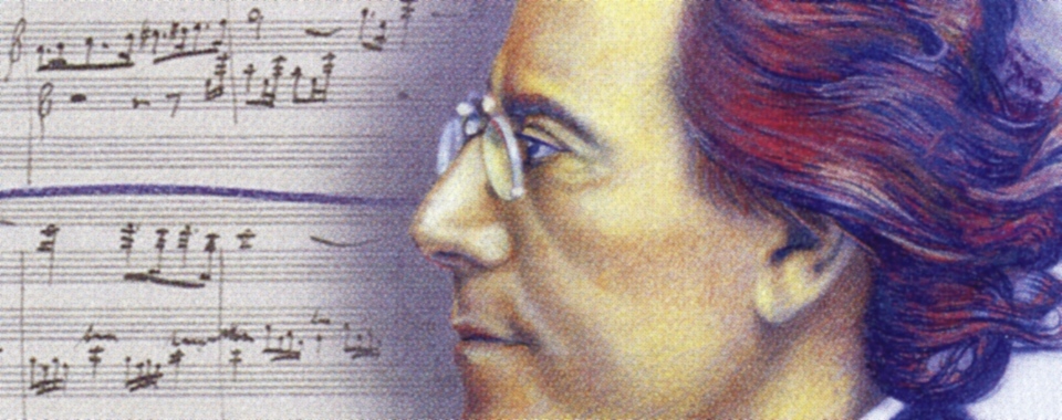 Briefmarke zum 150. Geburtstag von G. Mahler - Detail